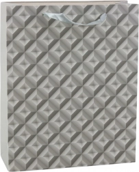 Cadeautas met 3D geometrisch effect Grijs 32 x 26 x 10,5 cm