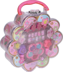 Kinderkoffertje met cosmetica Bloemetje 20 cm