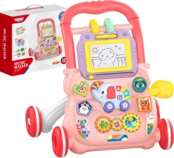 Interactieve kinderlooptrainer WOOPIE met muzikale functies en tekenbord