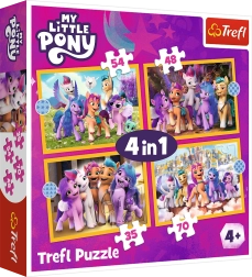 Puzzel 4-in-1 – Leer de pony’s kennen MY LITTLE PONY Trefl
