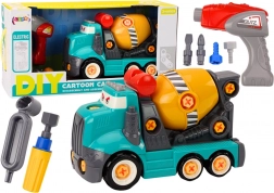 Betonwagen Cartoon Schroefbaar DIY Turquoise