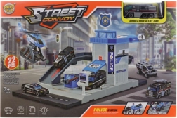 Uitklapbaar politiebureau met autootje