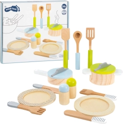 Houten servies- en pannenset Small Foot, 15-delig