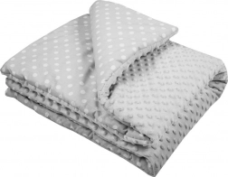 Babydeken van minky met vulling NEW BABY, grijs 80 × 102 cm