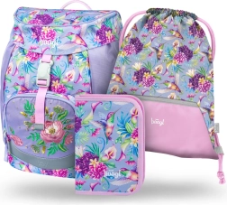 Baagl schoolset Airy kolibrie – rugzak, etui en gymsack