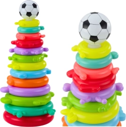 Educatieve stapelpiramide met balletje en stickers – 13 niveaus