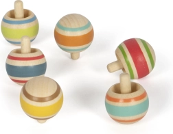 Small foot Houten tol met strepen 1 st.
