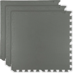Schuimvloermat HUMBI 180 × 60 cm, grote puzzel, waterdicht, veilig, donkergrijs (3 stuks)