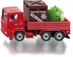 Siku Super vrachtwagen met afvalcontainers