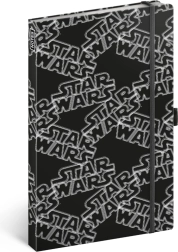 Star Wars notitieboek zwart gelijnd 13 x 21 cm