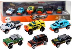 Set van metalen offroad-autootjes 1:64, set van 6 stuks