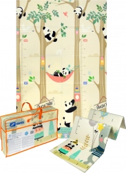 Grote opvouwbare XPE schuim speel- en leermat 120 × 180 cm – panda dieren