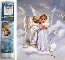 Diamant schilderen Engeltjes 30 × 40 cm