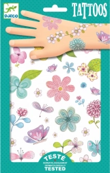 Djeco tijdelijke tatoeages met bloemen (2 vellen)