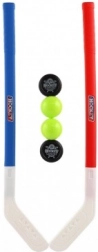 Kunststof kinderhockeystick met puck en balletje