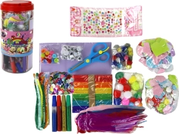 Creatieve kunstset in DIY-pot