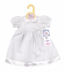 Witte jurk voor poppen 39–46 cm DOLLY MODA