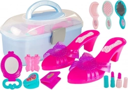 Beauty-koffertje met accessoires voor kleine prinsesjes – slippers, krulrollers en kralen