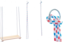 Houten schommel – natuurhouten schommelplank 46 × 19 cm, draagvermogen 80 kg