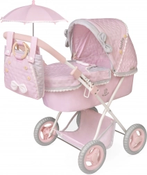 Opvouwbare poppenwagen met parasol en tas SOPHIE 60 cm