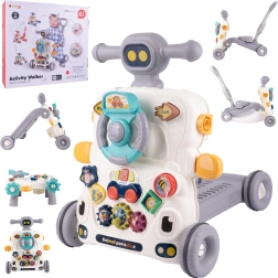 Loopwagen, duwauto en interactief tafeltje MOTOR 3-in-1