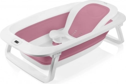 Lionelo Opvouwbaar Badje met Thermometer en Ligbed Pink Magnolia