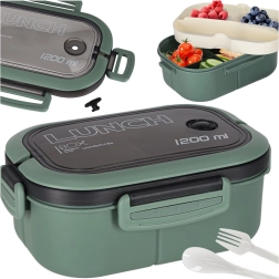 Lunchbox met vakken 1200 ml, groen