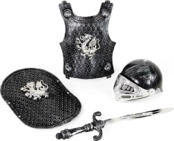 Ridderset met helm en harnas