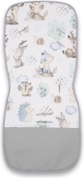 Inlegmatje voor kinderwagen Baby Mix egeltje, dubbelzijdig mousseline/katoen met eco-leer