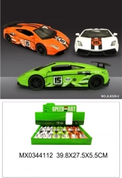 metalen sportwagenmodel met te openen deuren en pull-backfunctie