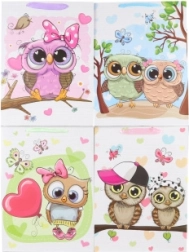 Cadeautas met uilenmotief 31 × 42 × 12 cm