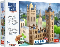 Bouwset van echte bakstenen TREFL Brick Trick Travel – Big Ben, 290 stukjes
