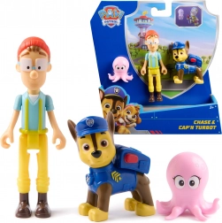 Paw Patrol figuren Chase, kapitein Turbot en octopus – set Adventure Bay