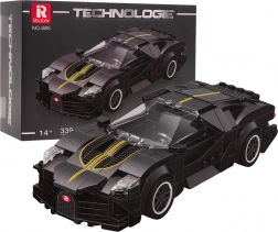 bouwset supersportauto zwart 339 stukjes