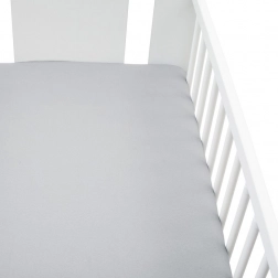 Jersey hoeslaken voor ledikant New Baby 120 × 60 cm grijs