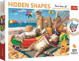 TREFL Puzzel Hidden Shapes: Kattenvakantie 1011 stukjes