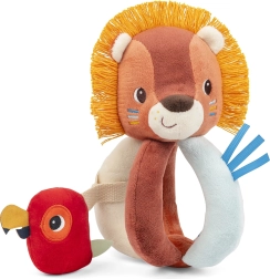 Lilliputiens rammelaar leeuw Jack en papegaai