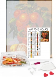 Diamantmozaïek Golven 40×50 – canvas, steentjes, 3-in-1 applicator en lijmen