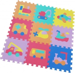 Schuimrubberen vloerpuzzel vervoersmiddelen 9 stuks