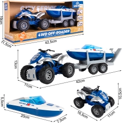 Politieset – quad en motorboot 1:16