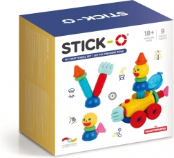 Magnetisch speelgoed Stick-O Mijn eerste set met wielen 9 stuks