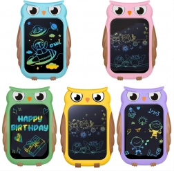 Kinder LCD-teken­tablet Uil 8,5" met kleurendisplay en stylus