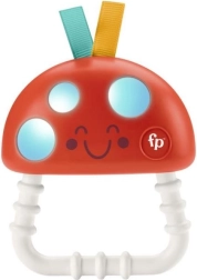 Fisher-Price bijtring en rammelaar Vliegenzwam, lichtgevende siliconen 2-in-1