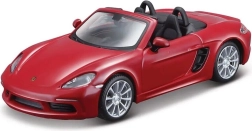 Bburago 1:32 - Porsche 718 Boxster - Donkerrood, Geel