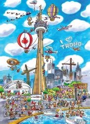 Puzzle DoodleTown: Toronto 1000 stukjes