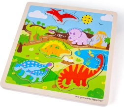 Inlegpuzzel met geluid Dinosaurussen