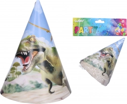 Partyhoedjes DINO 15 cm, 6 stuks