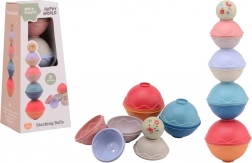 Stapelkogeltjes van bioplastic HAPPY WORLD