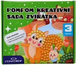 Pompon creatieve set dieren