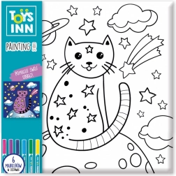 Kleurplaat met stiften – kat